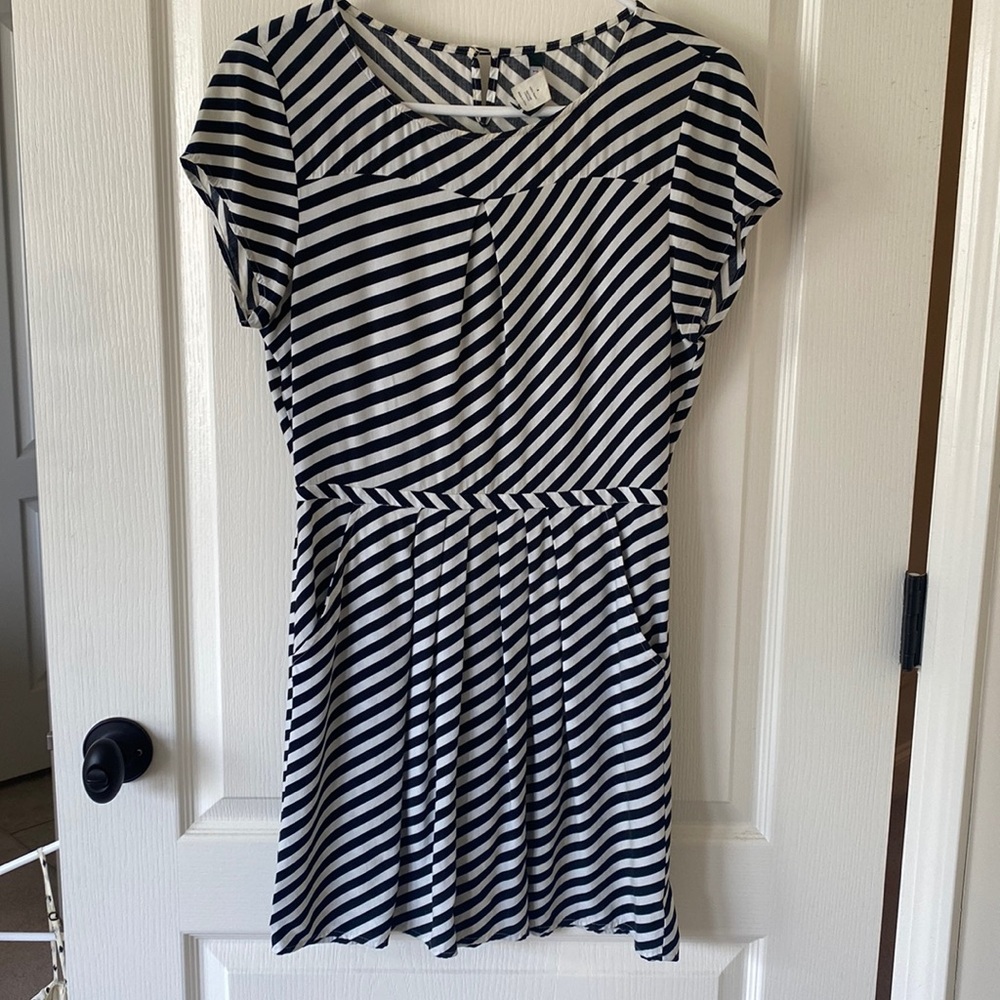 Black and white stripe dress